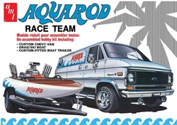AMT ... AQUA ROD RACE 75' CHEVY VAN RACE BOAT TRAILER 1/25