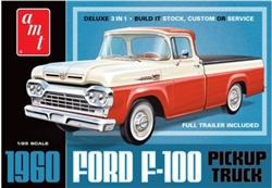 AMT ... FORD F100 1960 PICKUP W/TRAILER NEW TOOLING 1/25