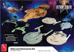 AMT ... STAR TREK ADVERSARIES & ALLIES SHIP SET (8) (SNAP) 1/2500