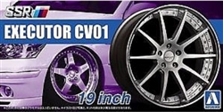 AOSHIMA ... SSR EXECUTOR CV01 19" TIRE & WHEEL SET (4) 1/24