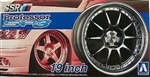 AOSHIMA ... SSR PROFESSOR SP3 19" TIRE & WHEEL SET (4) 1/24