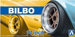 AOSHIMA ... BILBO 14" TIRE & WHEEL SET (4) 1/24