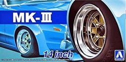 AOSHIMA ... MK III 14" TIRE & WHEEL SET (4) 1/24