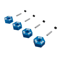 ARRMA RC CAR ... 12MM WHEEL HEX SET (METAL) 4PCS- BLUE