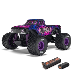 ARRMA RC CAR ... PURPLE 1/16 QUAKE GROM 4X4 RTR BRUSHED MONSTER TRUCK (BATTER