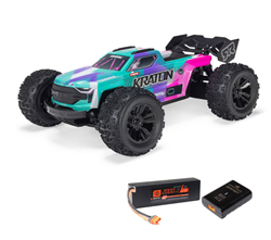 ARRMA RC CAR ... MINI KRATON 3S BLX 4X4 SPEED MONSTER TRUCK RTR+ TEAL/PINK