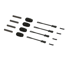 ARRMA RC CAR ... BRACE ROD ENDS W/PINS AND RETAINERS (4)