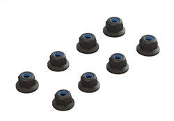 ARRMA RC CAR ... FLANGED LOCK NUT M3 BLACK (4PCS)