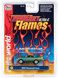 AUTO WORLD Y... TJET FLAMES R29 1958 PLYMOUTH FURY