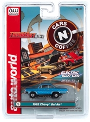 AUTO WORLD VYBELAIR... T-JET ULTRA-G 1962 CHEVY BEL AIR CARS N COFFE