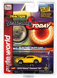 AUTO WORLD 2010YEL... XTRAC 2010 CHEVROLET CAMARO - YELLOW HO SLOT CAR
