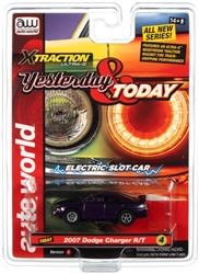 AUTO WORLD 2007PRP... XTRAC 2007 DODGE CHARGER SRT8 - PURPLE HO SLOT CAR