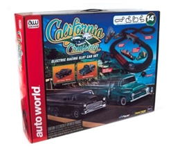 AUTO WORLD ... CALIFORNIA CRUISING HO SCALE SLOT CAR SET 14'