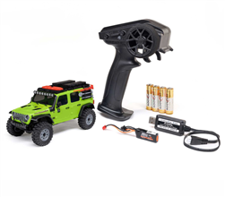 AXIAL MOTORS ... SCX30 GREEN JEEP WRANGLER JLU 4X4 RTR BRUSHED ROCK CRAWLER