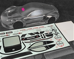 BITTYDESIGN ... P-GT3R PRE-CUT 1/7 SUPERCAR BODY (CLEAR)