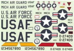 BARE METAL FOIL ... DECAL SET F-84F 191TRG 127 TRG 1/48