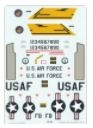 BARE METAL FOIL ... DECAL SET F-101B VOO DOO 445 FIS WUR MI 1/48