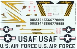 BARE METAL FOIL ... F-106A 191 FIG SELFRIDGE MI DECAL "SIX PACK" 1/48