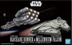 BANDAI STAR WARS ... BLOCKADE RUNNER & MILLENIUM FALCON