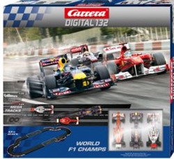 CARRERA SLOT CARS 20030157... WORLD F1 CHAMPS 1/32 SLOT SET