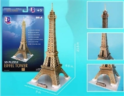 CUBIC FUN 3D PUZZLES ... EIFFEL TOWER (PARIS, FRANCE) 3D FOAM PUZZLE (37PCS)