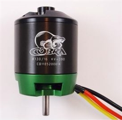 COBRA MOTORS ... B/L OUTRUNNER C-4130-16 390Kv AIRPLANE MOTOR