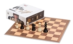 DGT CHESS BOARDS ... CHESS STARTER BOX BROWN (BOARD & PIECES & CLOCK)