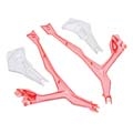 DROMIDA RC CAR E1185... LED ARM COVERS RED VISTA UAV