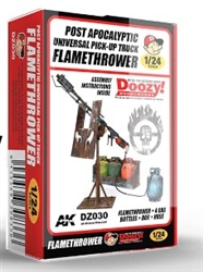 DOOZY MODEL WORKS ... POST-APOCALYPTIC UNIVERSAL PICK-UP TRUCK FLAMETHROWER 1/24
