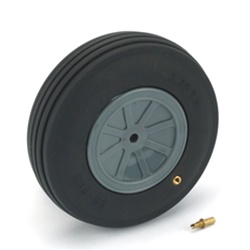 DUBRO ... WHEEL LG. SCALE TREADED 5" (1)