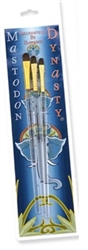DYNASTY BRUSH ... FILBERT OVAL ROUNDED TIOP BRUSHES 4,6,8 3pcs