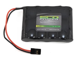 ECO POWER ... 5-CELL NIMH AA 2000mah SBS-FLAT RECEIVER BATTERY W/RX CONN