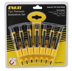 ENKAY TOOLS ... 7-PIECE SCREWDRIVER SET (METRIC) W/TORX, SLOTTED & PHILLIPS