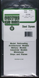 EVERGREEN ... STYRENE SHEETS 6"x11.5" AST.