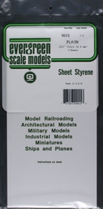 EVERGREEN ... STYRENE 6"x11.5"x.015 (3)
