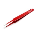 EXCELL ... STRAIGHT POINT TWEEZERS, RED