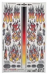 FIREBRAND RC 12... FLAMES FIRE FADE DECAL SHEET (ORANGE/RED) (8.5X14")