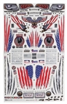 FIREBRAND RC 17... RC AMERICANA DECAL SET (RED & BLUE W/SILVER OUTLINES)