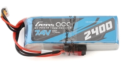 GENS ACE JS... 2S LIPO RECEIVER BATTERY (7.4V/2400MAH) W/JST & RX
