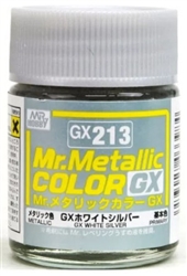 GunZe SANGYO PAINTS MR BRANDS ... METALLIC WHITE SILVER 18ml