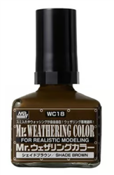 GunZe SANGYO PAINTS MR BRANDS ... MR. HOBBY WEATHERING COLOR SHADE BROWN