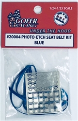 GOFER RACING ... PHOTO ETCH BLUE SEATBELT KIT