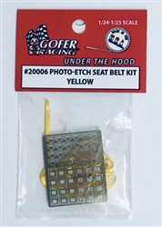 GOFER RACING ... PHOTO ETCH YELLOW SEATBELT KIT