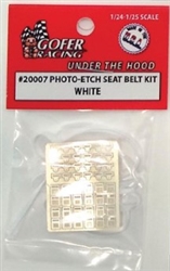 GOFER RACING ... PHOTO ETCH WHITE SEATBELT KIT
