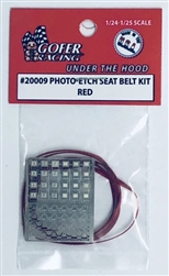 GOFER RACING ... PHOTO ETCH RED SEATBELT KIT
