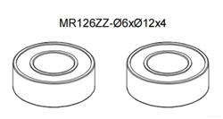 GOOSKY HELICOPTERS 0... GOOSKY RS4 MR126ZZ BEARING SET - NMB