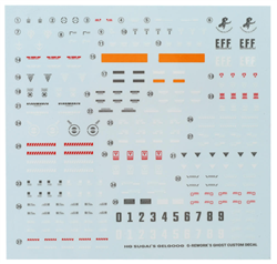 G-REWORK 03... HGGQ Sugai's Gelgoog Gundam Waterslide Decal Sheet