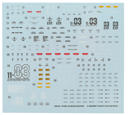 G-REWORK ... HG RX-79BD-03 "Gundam Blue Destiny" Waterslide Decal Set
