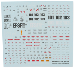 G-REWORK ... HHG RGM-89 Jegan Gundam Waterslide Decal Sheet