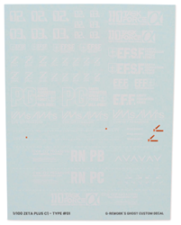 G-REWORK ... MG MSZ-006C1 Zeta Plus C1 Gundam Waterslide Decal Sheets (2)